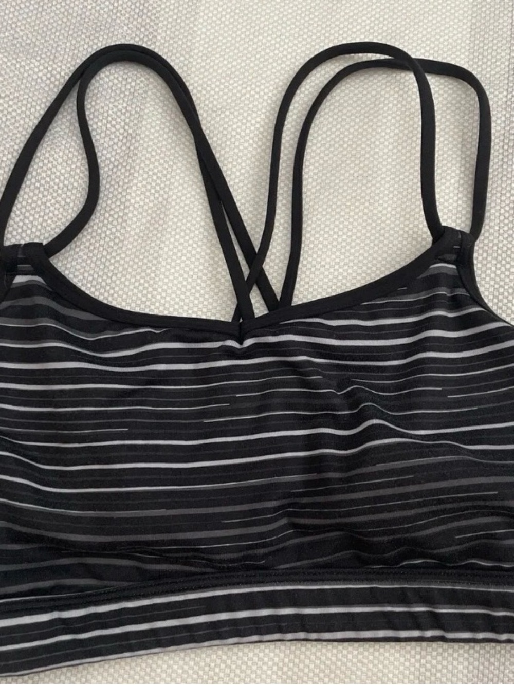 Lululemon Make a Move Sports Bra - Twisted Dune Silver Fox/Black Size 10 - Picture 3 of 6